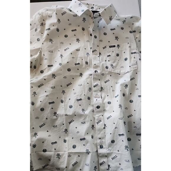 RVCA Kimura Balance Of Opposites Designer Button‎ Up Shirt Men’s SMALL New Retro - Picture 4 of 9